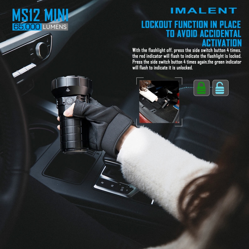 Imalent MS12 Mini XHP70.2, Max. 65.000 Lumen, Cree XHP70.2 LED, Inklusive Li-Ion Akkupack - View #9