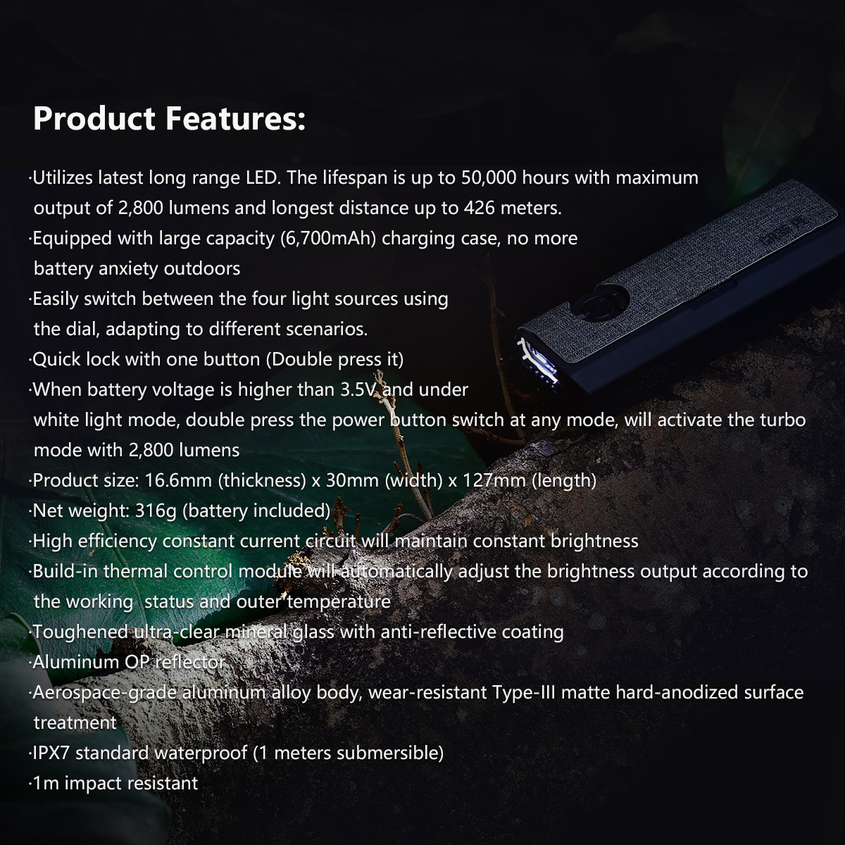Imalent GR35 Red Beam Luxury 4 in 1 Flashlight - 图片 23