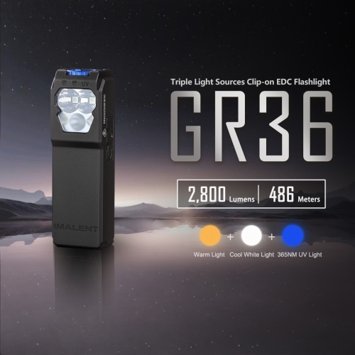 Imalent GR36 New Peak Clip Flashlight
